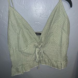 Checkered green tank top